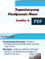 Ang Organisasyong Panlipunan Noon-Aralin 4