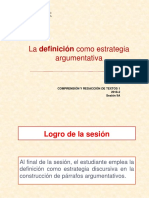 N01I-9A-La Definición Como Estrategia Argumentativa (PPT) 2018-2