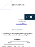 Pile Foundation PPT: Submitted by Vivek Mishra