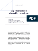 A Gramsci-Espontaneidad y Direccion Conciente