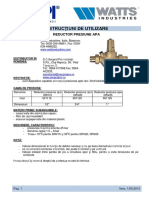 Instructiuni Utilizare Watts Reductor Presiune Apa DRV15!20!25 RO V04.2019