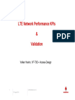 LTE Network Performance KPIs - Validation