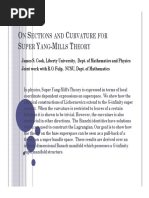 ON SECTIONS AND CURVATURE FOR SUPER YANG-MILLS THEORY