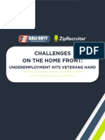 Challenges On The Home Front: Underemployment Hits Veterans Hard