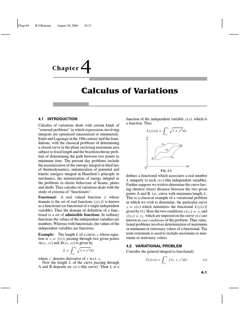 Calculus of Variations PDF PDF Calculus Of Variations Maxima And