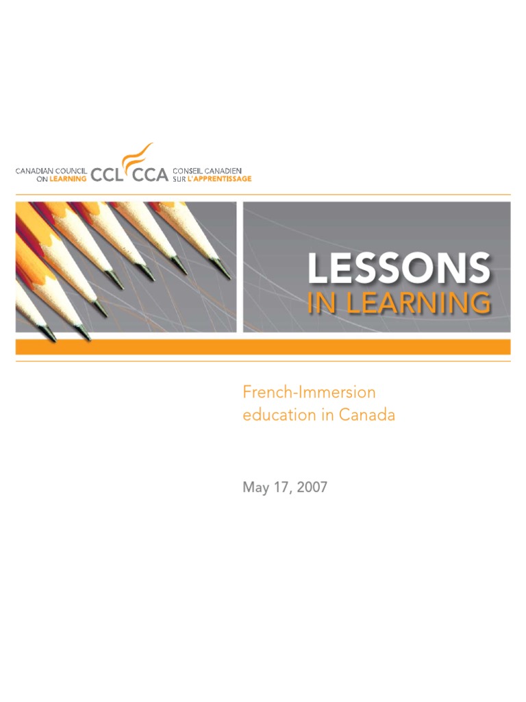 French Immersion Education in Canada | PDF | French Language | Cognition