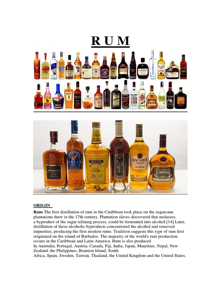 R U M | PDF | Rum | Alcoholic Drinks