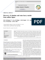 Alumina and Heavy Metals Recovery from Sulfate Liquor