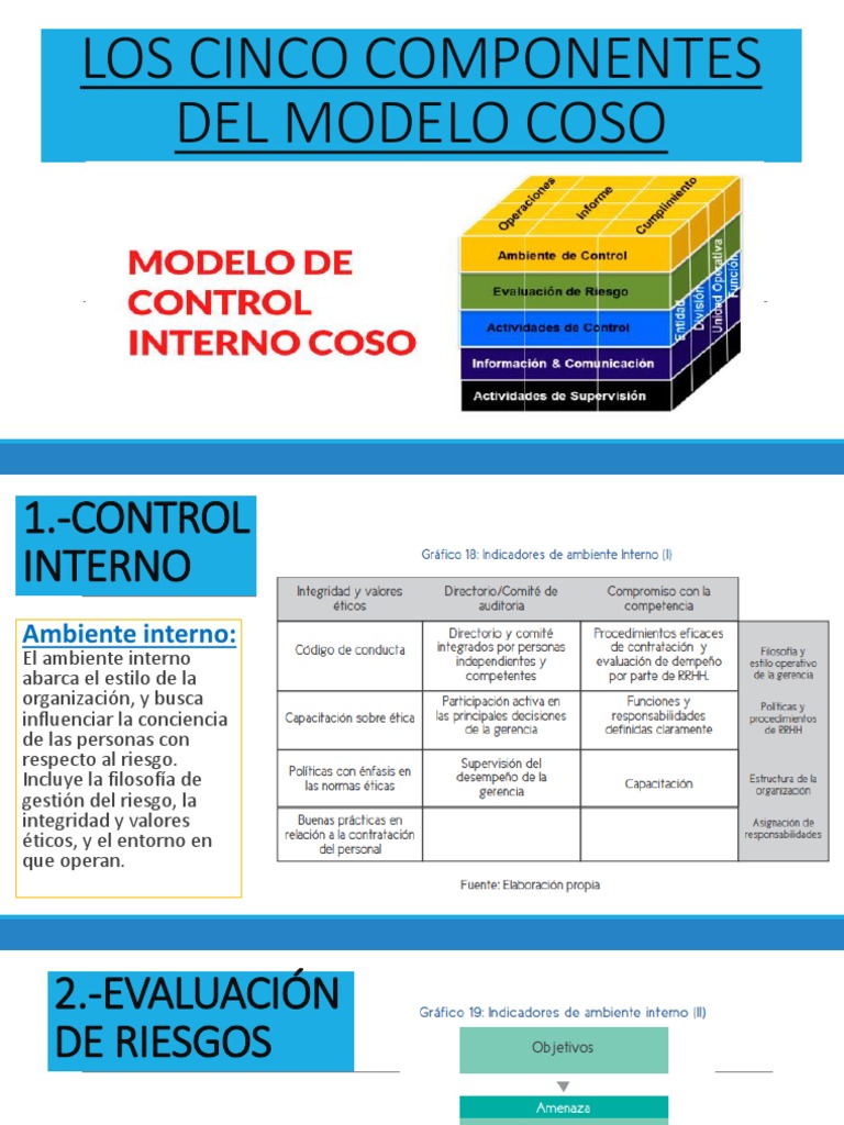 Componentes del Modelo COSO en Control Interno | PDF | Riesgo ...