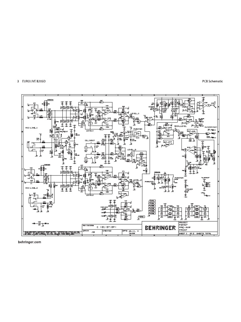 behringer eurolive b205d schematic
