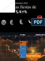 Calendario 2019-20 Fiestas de Yahwah