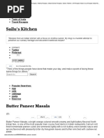Butter Paneer Masala Indian Food Recipes Andhra Recipes