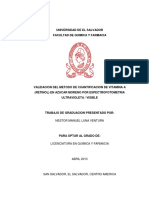 Validación Del Método de Cuantificación de Vitamina A