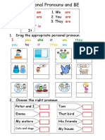 Personal Pronouns and BE