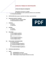 Esquema Del Trabajo de Investigación