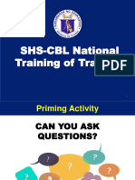 SHS-CBL National Training of Trainers