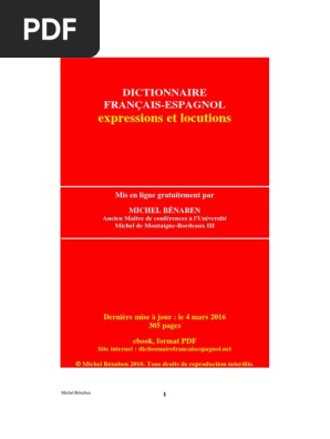 Dictionnaire Francais Espagnol Langues