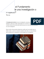 Qué Es El Fundamento Teórico de Una Investigación o Proyecto