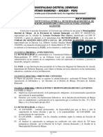 Convenio Interinstitucional Entre La Municipalidad Distrital de Mirgas y Unidad de Gestión Educativa Local