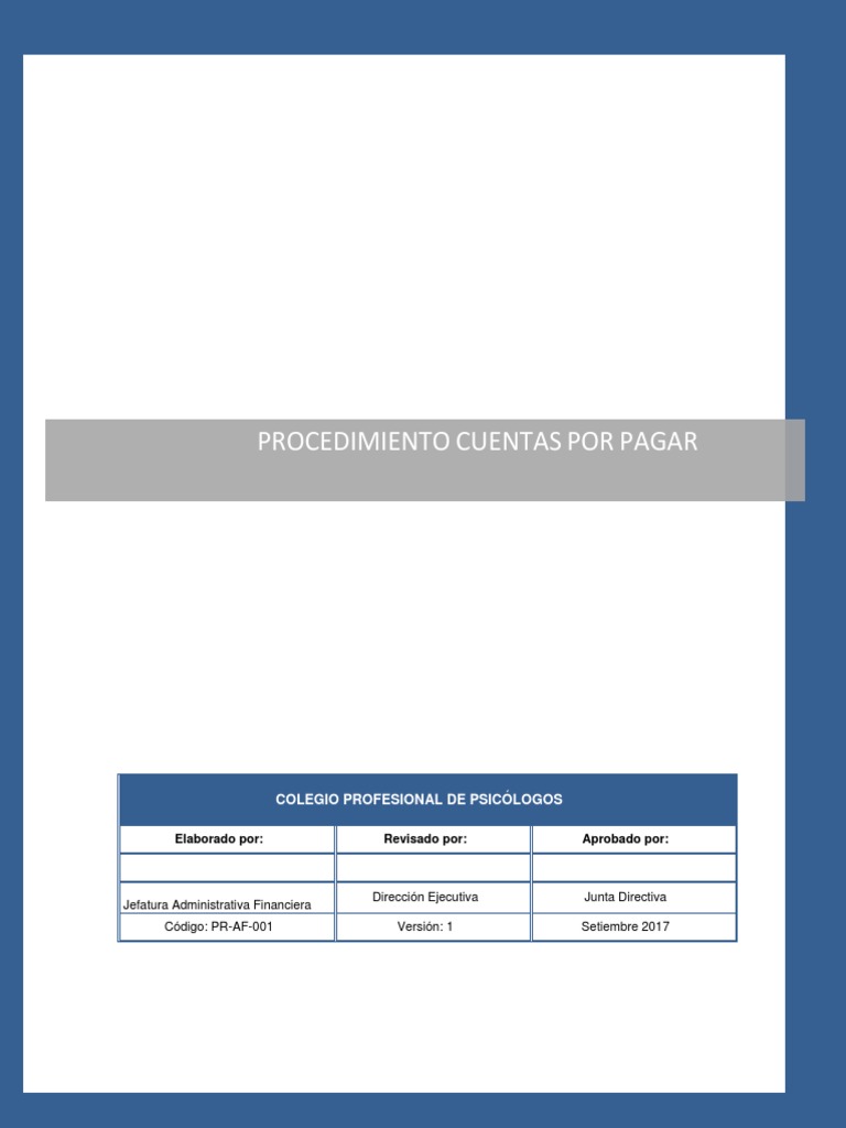 Procedimiento Cuentas Por Pagar y Compras | PDF | Factura | Contabilidad