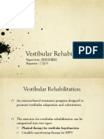 Vestibular Rehabilitation: Supervisor: 黃啟原醫師 Reporter: 丁冠中