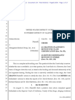 StemGenex Lawsuit Document 134 Judge's Order Granting Plaintiff's Motion for Class Certification