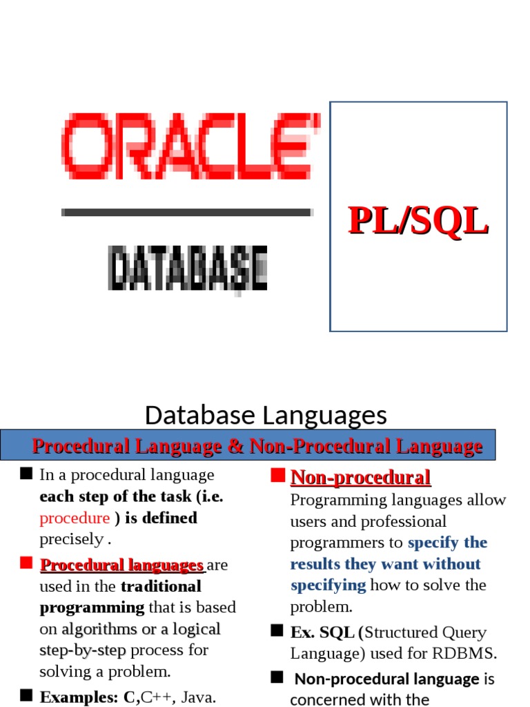 PL SQL Tutorial Advance | PDF | Pl/Sql | Sql