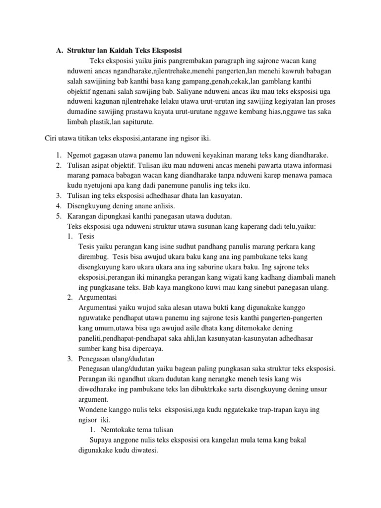 Teks Eksposisi