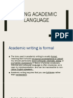 Using Academic Language