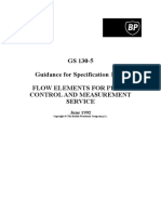GS 130-5 Guidance For Specification 130-5 Flow Elements For Plant Control and Measurement Service