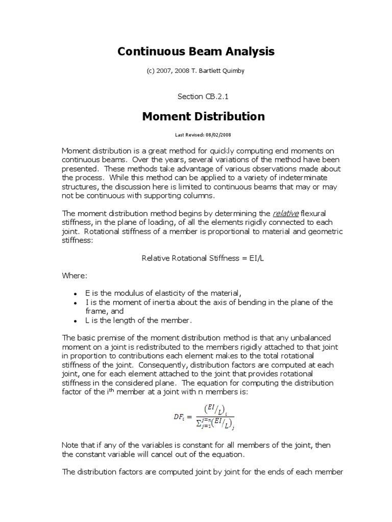 Contineous Beam Analysis | PDF | Materials Science | Mathematical Analysis
