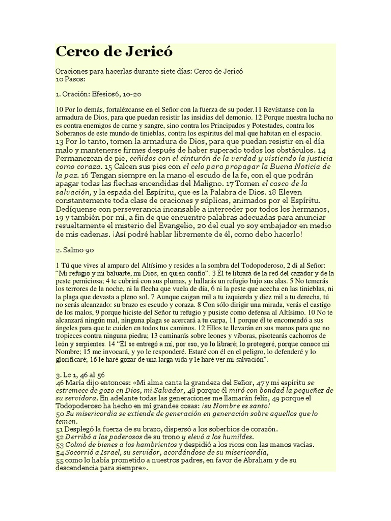 Cerco De Jericó Pdf Oración Jesús