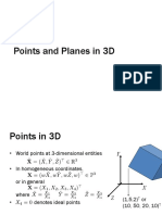 Points and Planes in 3D