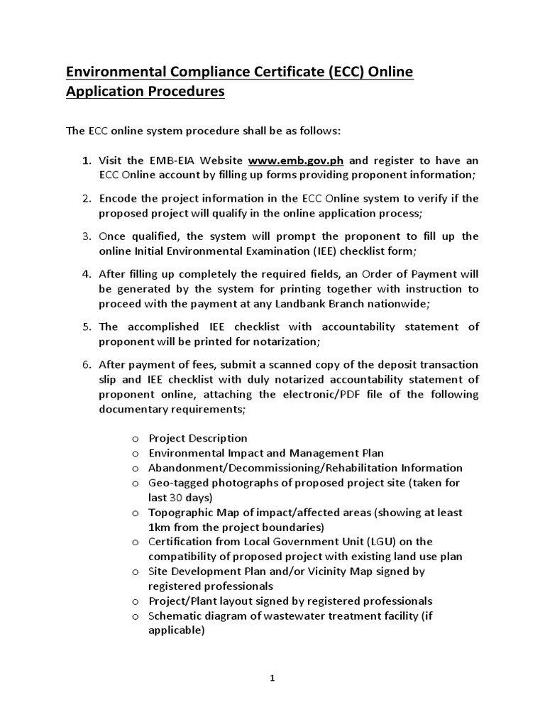 ECC Online Application Process Guide | PDF | Notary Public | Payments