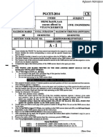 Karnataka PGCET 2014 Question Paper - Civil Engineering PDF