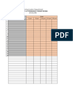 Monthly Attendance Monitoring: Communication Department 2019 JUNE