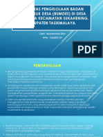 Efektivitas Pengelolaan Badan Usaha Milik Desa (Bumdes