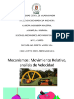 Sesión 11 Mecanismos, Movimiento Relativo Velocidad - Copia(1)