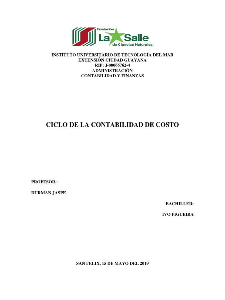 Ciclo de Contabilidad de Costos | PDF | Costo | Contabilidad