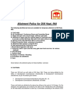 Revised Rate For Allotment Policy