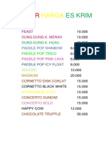 Daftar Harga Es Krim