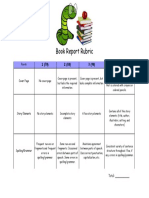 Book Report Rubric