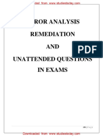 Chemistry Mistakes by Students