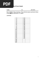 Final Exam Sample