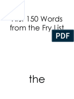 First 150 Words From The Fry List