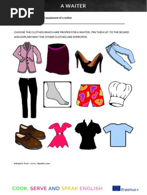 Waiters Worksheets