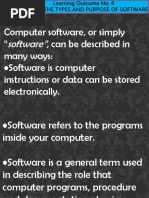 Computer Software, or Simply ", Can Be Described in Many Ways: - Software Is Computer Instructions or Data Can Be Stored Electronically