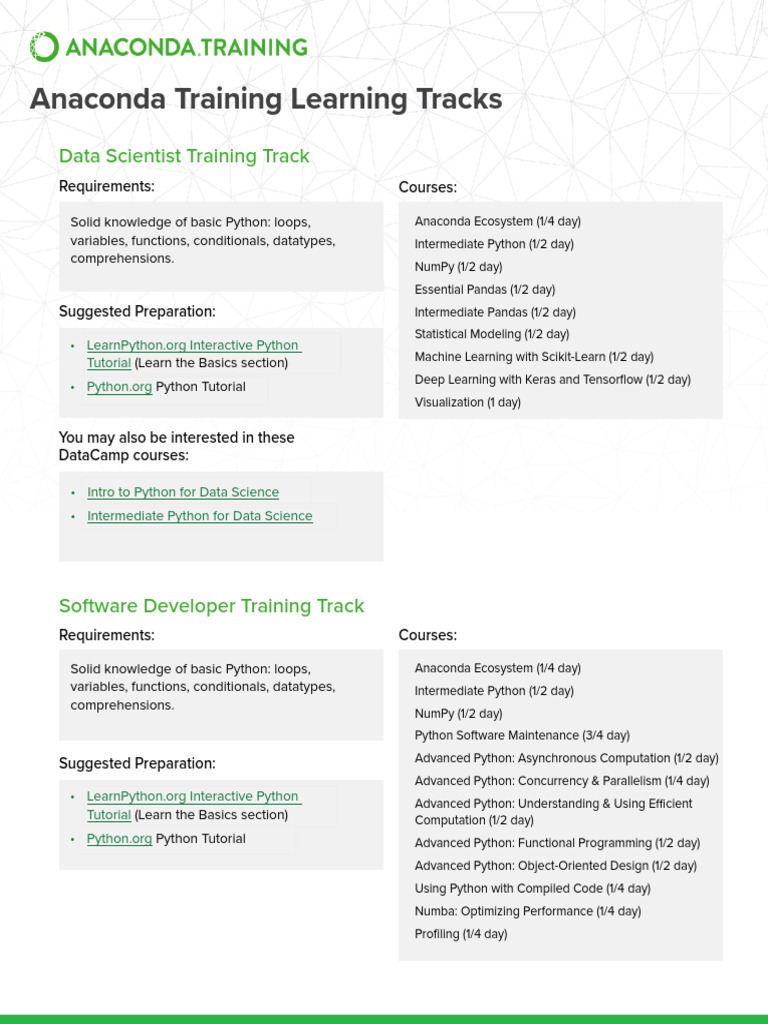 Anaconda Training PDF | PDF | Python (Programming Language) | Data Science