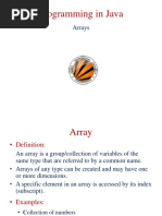 Programming in Java: Arrays