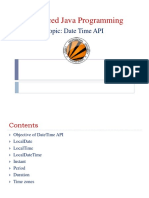 Advanced Java Programming: Topic: Date Time API